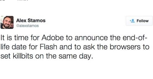 Facebook首席安全官:Adobe该停止提供Flash了